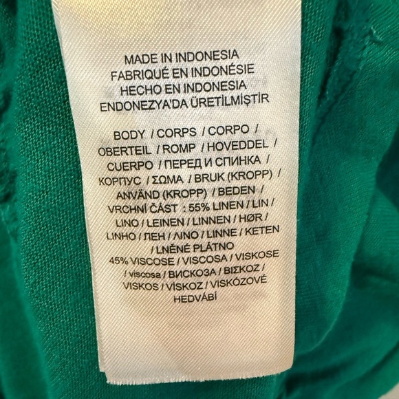 NWT Lauren Ralph Lauren Green Off-Shoulder Ruffle Top, Size XL - Picture 8 of 8